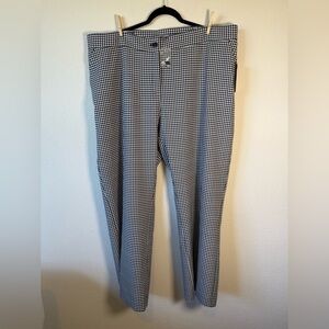 Jessica London Houndstooth Wide Leg Pants 26W NWT Tummy Control Stretch